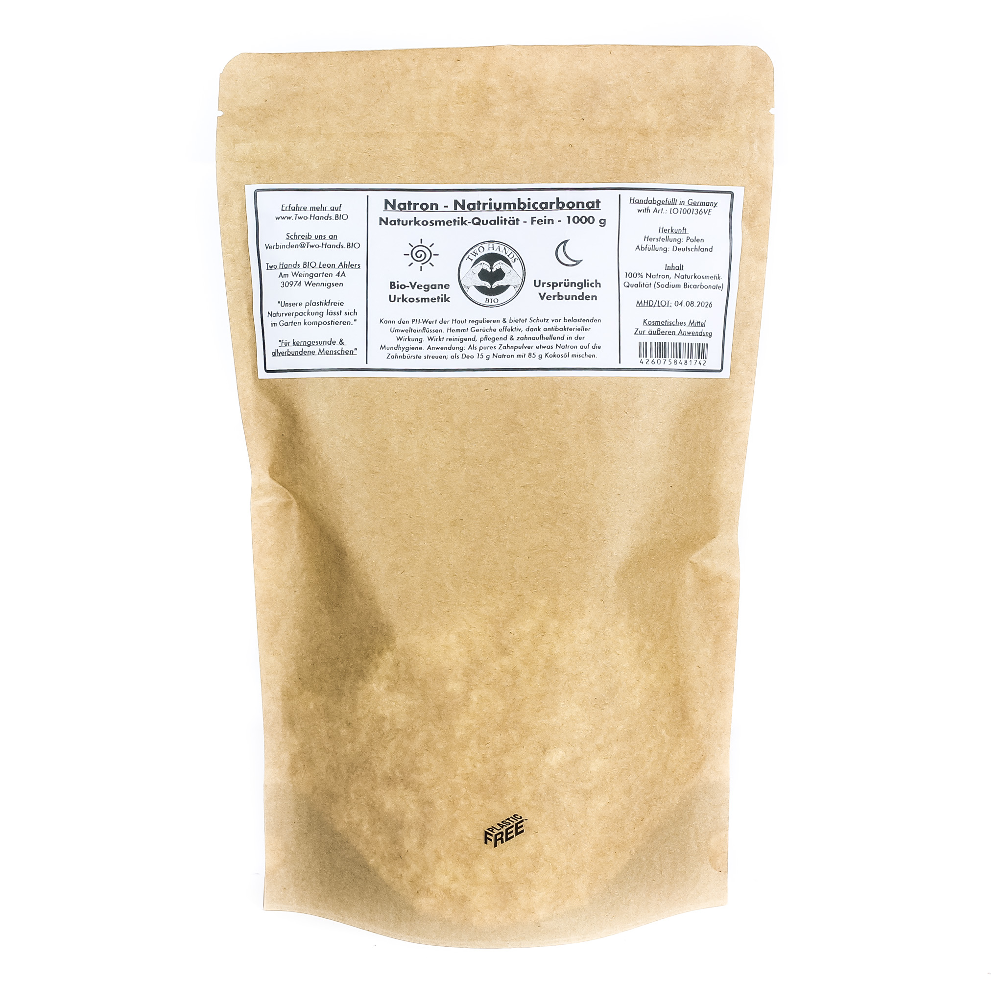 Natron - Natriumbicarbonat - Vegan - Plastikfrei - Extra Fein - 1000 g